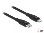 Delock Adat- és töltőkábel USB Type-C - Lightning iPhone , iPad és iPod készülékhez fekete 2 m M (86638)