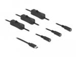 Delock USB Type-C apa 3 db. DC 5, 5 x 2, 1 mm anya csatlakozójú, 1 méter hosszú kábel (86801)