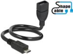 Delock Cable USB 2.0 Micro-B apa> USB 2.0 Type-A anya OTG ShapeCable 0.35 m (83927)
