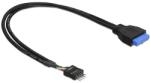 Delock Cable USB 3.0 pin header female > USB 2.0 pin header male 60 cm (83792)