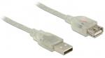 Delock USB 2.0-s bővítőkábel A-típusú csatlakozódugóval > USB 2.0-s, A-típusú csatlakozóhüvellyel, 0 (82244)