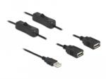 Delock USB A-típusú kábel apa 2 db. USB A-típusú anya kapcsolóval ellátott, 1 m (86803) - dellaprint