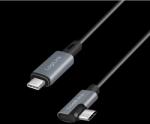 LogiLink USB 2.0 Type-C kábel, USB-C/M 90 fok - USB-C/M, E-jel, PD, fekete, 2 m (CU0183)