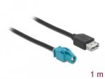 Delock Kábel HSD Z hüvely - A-típusú USB 2.0 hüvely 1 m (90502)
