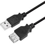 LogiLink USB 2.0 Cable, AM to AF, black, 2m (CU0010B)