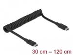 Delock USB 3.1 Gen 2 csavart kábel C-típusú apa - C-típusú apa csatlakozóval PD 3 A E-Marker (85350)