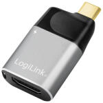 LogiLink USB 3.2 Gen2 Type-C adapter, C/M HDMI-A+USB-C, 4K, PD, alu, fekete/szürke (CUA0203)