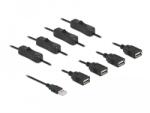 Delock USB A-típusú kábel apa 4 db. USB A-típusú anya kapcsolóval ellátott, 1 m (86805) - dellaprint