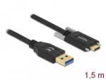 Delock SuperSpeed USB (USB 3.2 Gen 1) kábel A-típusú apa csatlakozó - USB Type-C apa csatlakozó csa (84017)