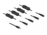 Delock USB Type-C apa 4 db. DC 5, 5 x 2, 1 mm anya csatlakozójú, 1 méter hosszú kábel (86802)