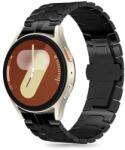 Tech-Protect TP1999 Tech-Protect Stainless Line Samsung Galaxy Watch 4 / 5 / 5 Pro / 6 / 7 / FE fém óraszíj, Fekete (TP1999)