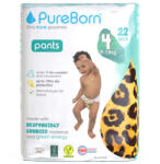 PureBorn Scutece Chilotel Organic Nr. 4 (M) 9-15kg, 22 buc, Pureborn