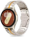 Tech-Protect TP2001 Tech-Protect Stainless Line Samsung Galaxy Watch 4 / 5 / 5 Pro / 6 / 7 / FE fém óraszíj, Narancs-Titán színű (TP2001)