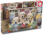 Educa Puzzle Educa din 500 de piese - Catelusi in bagaj (EDU17645) Puzzle