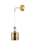 GTV OS-BELL-06-DEC Fali lámpatest BELLIS, 4642, AC220-240V, 50/60Hz, 1*E27, IP20, átmérő 12CM, egyes, fekete/arany (OS-BELL-06-DEC)