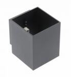 GTV OS-CAMD40WG9KW-00 Fali lámpatest CAMPIONE II, G9, IP20, max. 40W, IP20, max. 250V, 50/60 Hz, négyzet alakú, fekete (OS-CAMD40WG9KW-00)