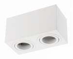 GTV OS-AVB80160KW2-00 Mennyezeti lámpatest AVEIRO DUO BIS, alumínium, 160x80x85mm, IP20, max 20W*2, négyzet alakú, fekete (OS-AVB80160KW2-00)