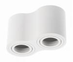 GTV OS-AVB80160OK2-10 Mennyezeti lámpatest AVEIRO DUO BIS, alumínium, 160x80x90mm, IP20, max 20W*2, kerek, fehér (OS-AVB80160OK2-10)