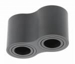 GTV OS-AVB80160OK2-00 Mennyezeti lámpatest AVEIRO DUO BIS, alumínium, 160x80x90mm, IP20, max 20W*2, kerek, fekete (OS-AVB80160OK2-00)