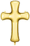 PartyDeco S. r. o Fólia lufi, kereszt formájú, arany, 103, 5 x 74, 5 cm