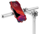  Mobiltelefon tartó Bone Bike Tie 3, kerékpárhoz, állítható méret, piros, 4, 7-7, 2", szilikon, kormányra való rögzítéshez, piros