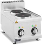 Royal Catering Elektromos tűzhely - 4, 6 kW - 2 főzőlap - asztali készülék - Royal Catering (RCES-40/700-2B)