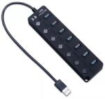 BH BH1374 USB 3.0 HUB 7 port fekete (BH1374)