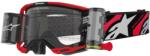 Alpinestars Vision 8 Luar ROLL-OFF Wide Vision motokrossz szemüveg piros-fekete, átlátszó plexivel