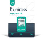 Uniross 6LR61 POWER PLUS 9V alkáli tartós elem, hasáb, 1 db/bliszter (UPP9PK1)