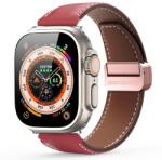 Apple Watch 38 / 40 / 41 mm okosóra szíj - Dux Ducis YA - piros bőr szíj - tokgalaxis