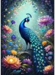 Bluebird Puzzle 90847 - Flowers & Peacock - 500 db-os puzzle (90847)