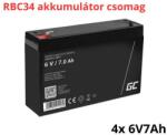 Green Cell APC RBC34 helyettesítő akkumulátor csomag (4x 6V 7Ah) (RBC34-RP)