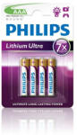 Philips Lítium Ultra Mikro Elem AAA (FR03LB4A/10) (1, 5V) B4 (REX-00507)