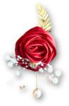 Lean Esküvői kitűző - Piros rózsa 1 db - heliumking - 1 320 Ft