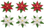 Decora Decor Zahar - Floare de Craciun O 4 cm, 2 culori, 6 buc (500352)