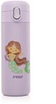 reer Sticla de baut cu pai din silicon pentru copii, din otel inoxidabil, 350ml, violet, Reer 90104
