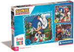 Clementoni Sonic, a sündisznó Doctor Eggman 3x48 db-os puzzle Clementoni (25320)
