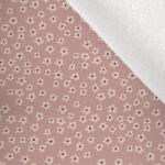 Takoy Funkcionális termo fésült jersey miniatűr virágok fáradt rózsaszínben