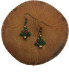Carings Cercei Handmade, Model Mini Christmas Tree 2 - Accesoriu de Craciun Confectionat de Mana (CHMCRT2)