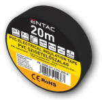 Entac Banda Izolatoare, Model Negru, 0.13x15mm, 20m Lungime, Entac - Banda Izolatoare PVC pentru Cabluri Electrice (BI15N20M)