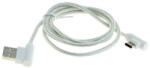 Compatibil Cablu USB A - USB Tip C, Model Alb, 1 M Lungime - Cablu de Date Textil, Incarcator Mufe Tip C (CUTC1M)