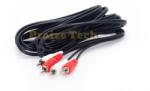 Compatibil Cablu Audio 2xRCA Tata-Tata, 5m Lungime - Tip Male-Male pentru Sistem HIFI, Amplificatoare, Semnal Audio HD (RCTT5M)