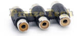 Compatibil Adaptor 3xRCA Mama-Mama, Prelungitor pentru Sisteme Audio sau Video RGB, Component Video (A3RCAM)