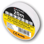 Entac Banda Izolatoare, Model Alb, 0.13x19mm, 20m Lungime, Entac - Banda Izolatoare PVC pentru Cabluri Electrice (BI19A20M)