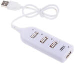 Compatibil Splitter USB HUB cu fir - USB 4 in 1, Model Alb - pentru Calculator, Laptop, Cablu Date Smartphone (SUSB41)