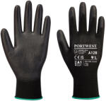 Portwest A128 PU tenyérmártott kesztyű latexmentes Fekete - L (PW-A128K8RL) - megatool