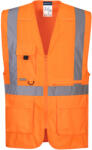 Portwest C357 Hi-Vis Executive mellény tablet zsebbel Narancs - 4XL (PW-C357ORR4XL) - megatool