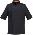 Portwest C738 MeshAir Pro rövid ujjú séfkabát Fekete - S (PW-C738BKRS) - megatool