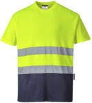 Portwest S173 Kéttónusú Cotton Comfort póló Sárga/Navy - XS (PW-S173YNRXS) - megatool