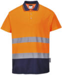 Portwest S174 Kéttónusú Cotton Comfort póló Narancs/Navy - S (PW-S174ONRS) - megatool